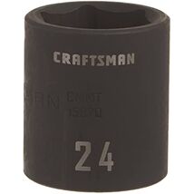 CRAFTSMAN Shallow Impact Socket, Metric, 1/2-Inch Drive, 24mm (CMMT15870) - $385.36 MXN