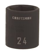 CRAFTSMAN Shallow Impact Socket, Metric, 1/2-Inch Drive, 24mm (CMMT15870) - $385.36 MXN