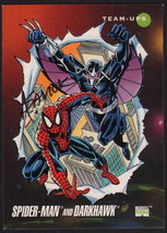 Alex Saviuk SIGNED 1992 Marvel Universe Trading Art Card ~ Spiderman &amp; Darkhawk - £16.06 GBP