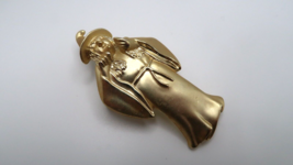 Vintage Large Gold Wicked Witch Brooch 7.5cm - £23.79 GBP