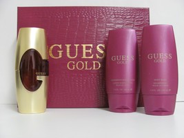 Guess Gold by Guess 3PCs Women Set, 2.5 oz + 3.4 Lotion + Gel, Hard 2 find - £203.79 GBP