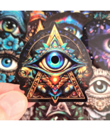 50 PCS Third Eye Sticker Pack, Evil Eye Stickers, Occult Eye, Masonic Py... - $224.61 MXN