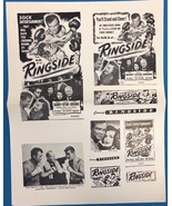 RINGSIDE vintage theater owners 9-1/2&quot; x 12-1/2&quot; ad sheet circa 1949 - £7.63 GBP