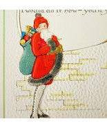 Santa Merrie Christmas 1915 Greeting Postcard Embossed Kriss Kringle PCBG6B - $40.73 CAD