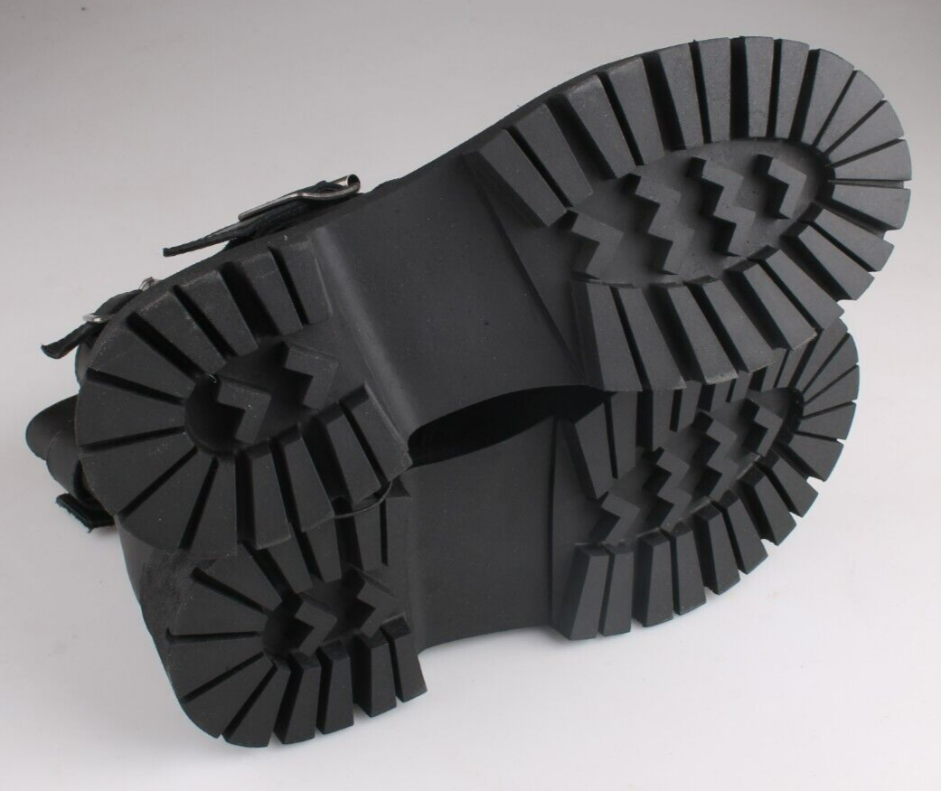Steve Madden Damen 6 9 8 10 Knöchel Biker Kampfstiefel Kreuzfahrer Schwarz Leder Item image 6
