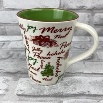Starbucks Christmas 2007 Holiday Words Coffee Cup Mug 12 Oz Peace Merry Joy Love - £13.58 GBP