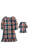Toddler girl Jammies For Your Families Navy Notch Nightgown &amp;Doll Dress Set 3T - £14.98 GBP
