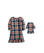 Toddler girl Jammies For Your Families Navy Notch Nightgown &amp;Doll Dress ... - $25.57 CAD