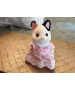 Calico Critters Tuxedo Cat Family Sister Figure Sylvanian Families dressed - $9.85