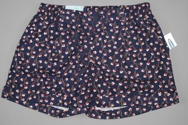 NWT- OLD NAVY Navy Blue Floral Cuffed Drawstring Flannel shorts Size XS - £12.53 GBP