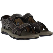 Khombu Noah Men&#39;s Size 8 Comfort Hook &amp; Loop Sandals, Brown - £16.02 GBP