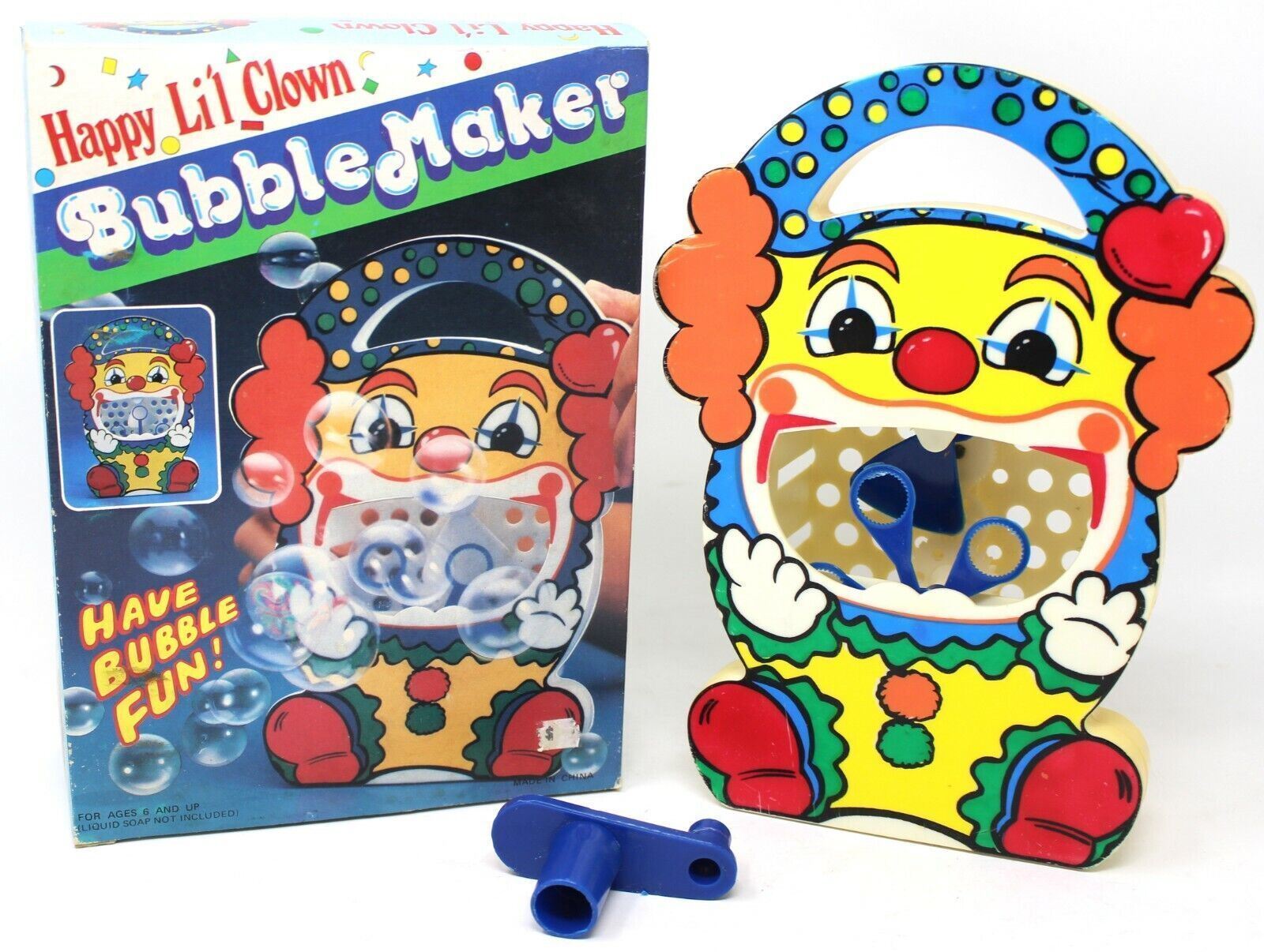 Primary image for Happy Lil  Little Clown Bubble Maker Machine Vintage 1980s Very Rare