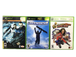 Lot of 3 Microsoft Xbox Games PARIAH - Amped &amp; Pocket Bike Racer No manu... - $29.20