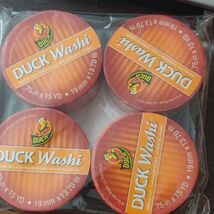 4 Pack New Duck Washi Crafting Tape 0.75"x 15 yd Herringbone Pattern Ora... - $12.00