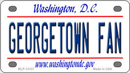 Georgetown Fan Washington DC Novelty Mini Metal License Plate Tag - £11.72 GBP