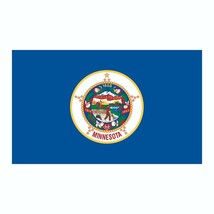 Minnesota State Flag Sticker, Decal, Bumper Sticker Vacation Sticker 3&quot; x 5&quot; - £2.82 GBP+