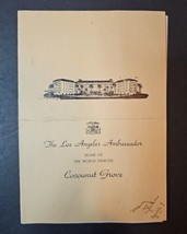 The Cocoanut Grove Night Club Ambassador Hotel Los Angeles Vintage Drink Menu - £107.77 GBP