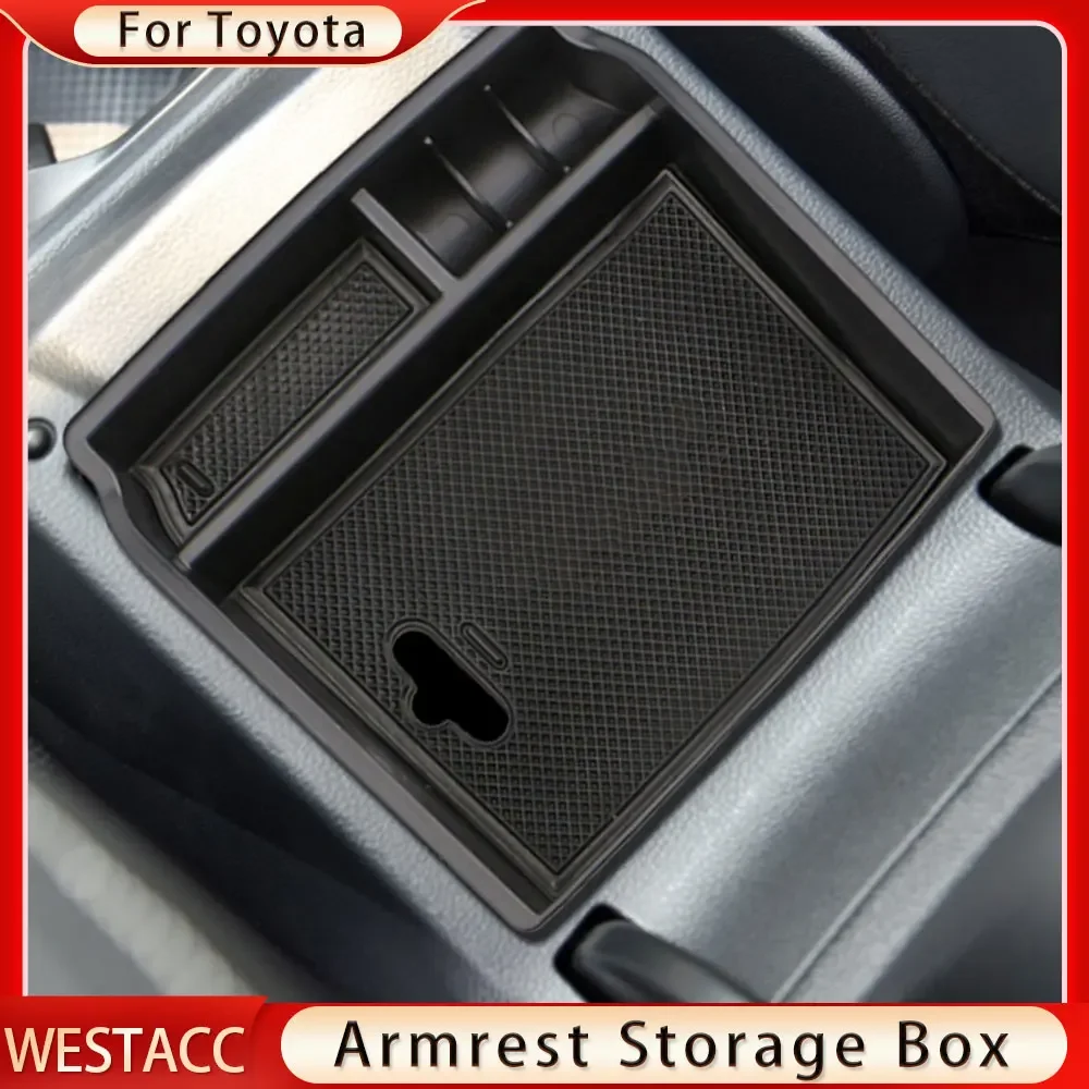  armrest storage box case for toyota hilux an120 an130 fortuner an160 2016 2020 stowing thumb200
