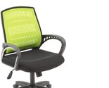 Hodedah Mesh Office Chair With Padded Seat In Green,, Adjustable Height. - £109.16 GBP