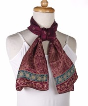Vintage Silk Blend Burmel Fashion Scarf - Japan - Exotic Print - 10x46 - Hey Viv - £14.46 GBP