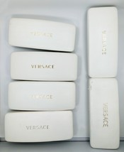 Lot of 6 Versace Glasses Hard Clamshell Cases White  w/ Cloths - £54.77 GBP