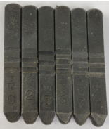 6 Vintage Gruv Grip 3/16&quot; Steel Stamp Numbers Set Wood Box USA Made 0 2 ... - $369.25 MXN