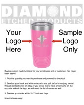 ENGRAVED Custom Personalized Name/Logo 20oz Stainless Steel Tumbler Pink... - £18.18 GBP