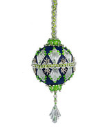 The Cracker Box  Inc Christmas Ornamen Kit Art Deco on Pine Green w/ gold and bl - $38.10