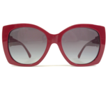 CHANEL Sunglasses 5519-A c.1759/S6 Polished Red Oversized Frames Gold He... - $448.58