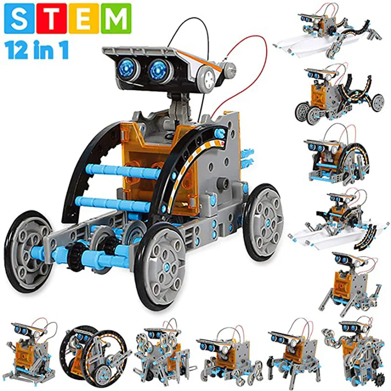 13 In 1 Solar Robot Kits Educational Toys STEM Technology Learning Block - £23.24 GBP+