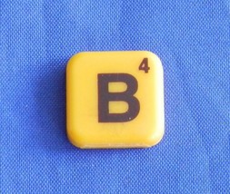 Words With Friends Letter B Tile Replacement Magnet Game Part Piece Craft Yellow - $1.22