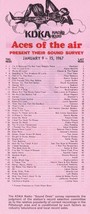 KDKA 1020 Pittsburgh VINTAGE January 9 1967 Music Survey Monkees #1 - £15.57 GBP