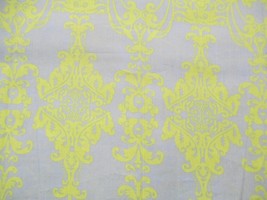 Fabric NEW Concord Large Bright Yellow Scrolls on a Gray Background 48&quot;x10&quot; $5 - £3.99 GBP