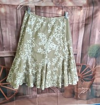 Hanna &amp; Gracie Skirt Size PS Flare Lined Zip 100% Cotton - $9.90