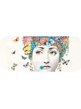 FORNASETTI Tray Printed Design Collectable Floral White Size 24&quot; X 10&quot; C21Y800 - £915.82 GBP
