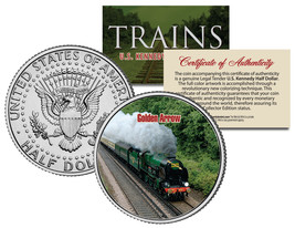 Golden Arrow Train *Famous Trains Series* Jfk Half Dollar Colorized U.S. Coin - £6.84 GBP