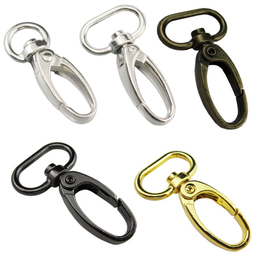 10 Pcs Metal Swivel Lobster Clasps Clips Snap Hooks Findings lanyard Strap