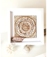 Original Handmade Art Framed By Jania Seashells Framed Seashell Mosaic - $80.00