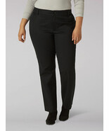 LEE Women&#39;s Plus 22W M Wrinkle Free Relaxed Fit Straight Leg Pant, Black, - $47.45 CAD
