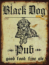 Black Dog Pub Metal Sign - £30.99 GBP
