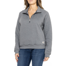 The North Face Women&#39;s Longs Peak Quilted 1/4 Zip Sweatshirt in TNF Grey Heather - £63.48 GBP