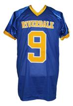 Archie Andrews #9 Riverdale High School Men Football Jersey Blue Any Size image 4
