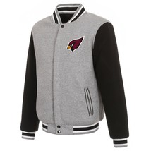 NFL Arizona Cardinals  Reversible Full Snap Fleece Jacket  JHD  2 Front Logos - £95.91 GBP
