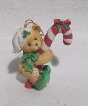 ENESCO Cherished Teddies Elf with Candy Cane Hanging Ornament (1995) - Used - $10.57