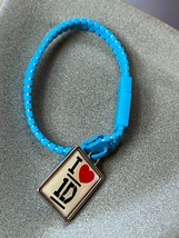 Turquoise Plastic Zipper w I Heart Love Idaho Enamel Charm Kids Bracelet... - £7.60 GBP