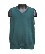 Lands End Little Girls Large (6X-7) Drifter V-Neck Sweater Vest, Evergreen - £14.11 GBP