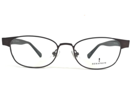 Seraphin Eyeglasses Frames PENN COL.8500 Brown Oval Full Rim Wide 51-17-140 - £124.18 GBP
