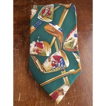 Vintage Huntington Hunter Green Golf Club Neck Tie Novelty 58&quot; - £7.70 GBP