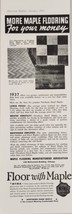 1937 Print Ad Maple Flooring Manufacturers Association Chicago,Illinois - $16.18