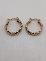 Gold Vermeil  CZ Hoop Earrings - €21,60 EUR